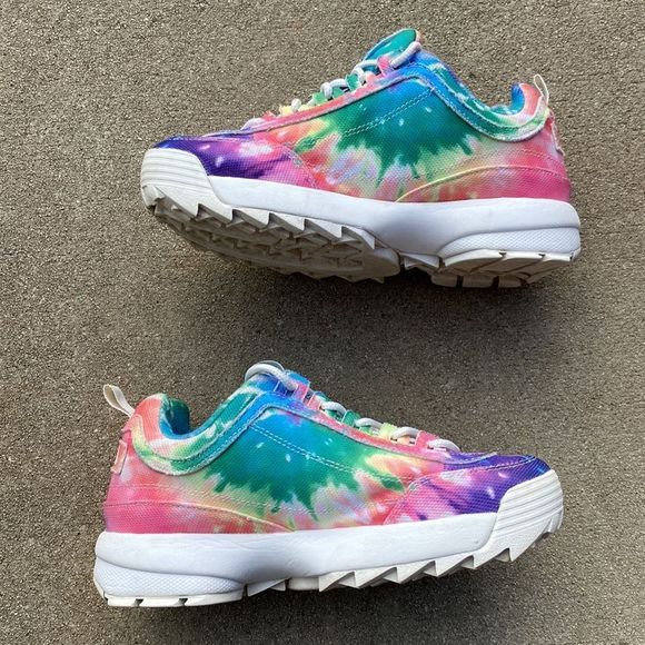 Fila Disruptor II Tie Dye Sneakers Size 7.5 - Picture 2 of 11
